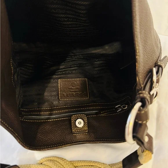Prada Brown Leather Hobo Bag - Picture 4 of 7